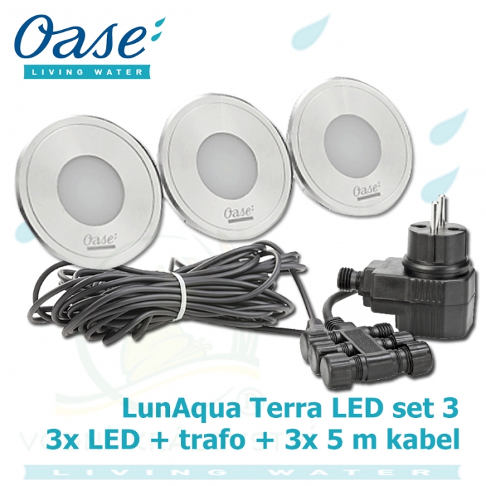LunAqua Terra Volt - bílým 3xLED s světlem, 3, instalace jakékoliv 12 Set Vodní Království pro osvětlení LED