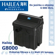 Hailea G8000-UVC 11 Watt, průtočná filtrace s UV 11 Watt, pro jezírka do 6-12.000 litrů