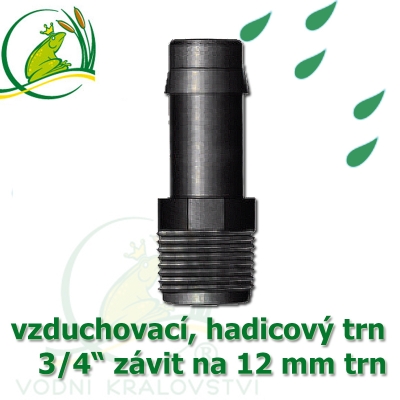 Mini trn ext. závit 3/4" na 12 (13 mm) na vzduchovací hadičky a jezírkové hadice