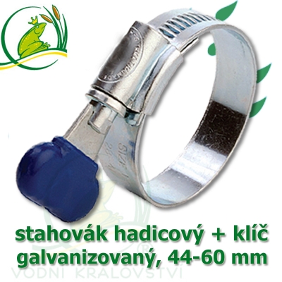 Stahovák pozink extra, 44-60 mm s klíčem, šíře 12 mm