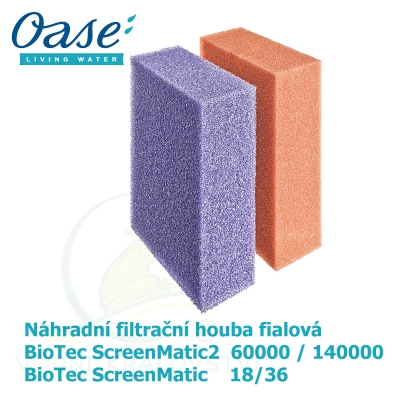 Náhradní filtrační houba fialová pro Biotec ScreenMatic 18/36, ScreenMatic2 60 000/140 000