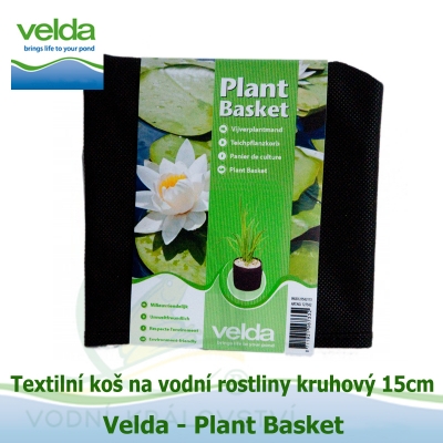 Textilní koš na vodní rostliny kruhový 15cm - Velda Plant Basket