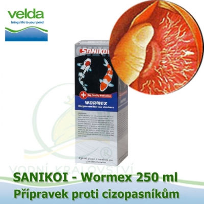 Fotografie: SaniKoi Wormex 250 ml, proti cizopasníkům  SaniKoi Wormex 250 ml, proti žaberním cizopasníkům 