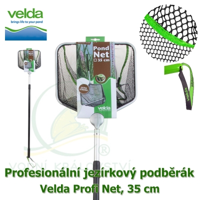 Profesionální jezírkový podběrák Velda Profi Net, čtvercová síťka, 35 cm