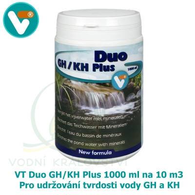 VT  Duo GH/KH Plus 1000 ml na 10 000 litrů, přípravek pro zvýšení tvrdosti vody v jezírku