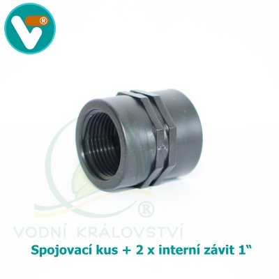 Spojovací kus + 2 x int. závit 1 Inch