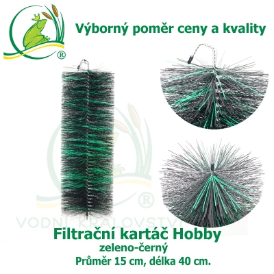 Filtrační kartáč Hobby zeleno-černý 40 x 15 cm. Výborný poměr ceny a kvality.