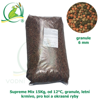 Supreme Mix 15Kg, od 12°C, granule, letní krmivo, pro koi a okrasné ryby