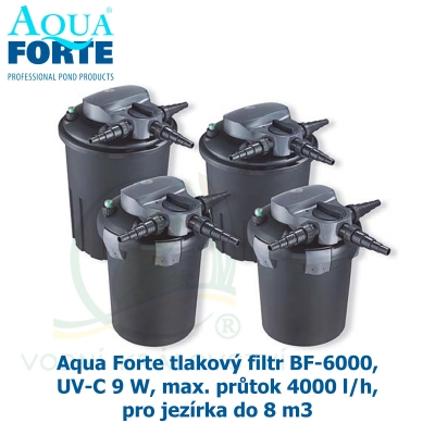 Aqua Forte tlakový filtr BF-6000, UV-C 9 W, max. průtok 4000 l/h, pro jezírka do 8 m3