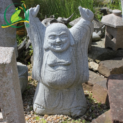 Budha happy, šedá žula, výška 75 cm